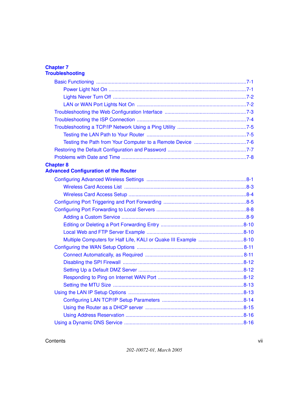 NETGEAR WPN824 manual Chapter Troubleshooting 