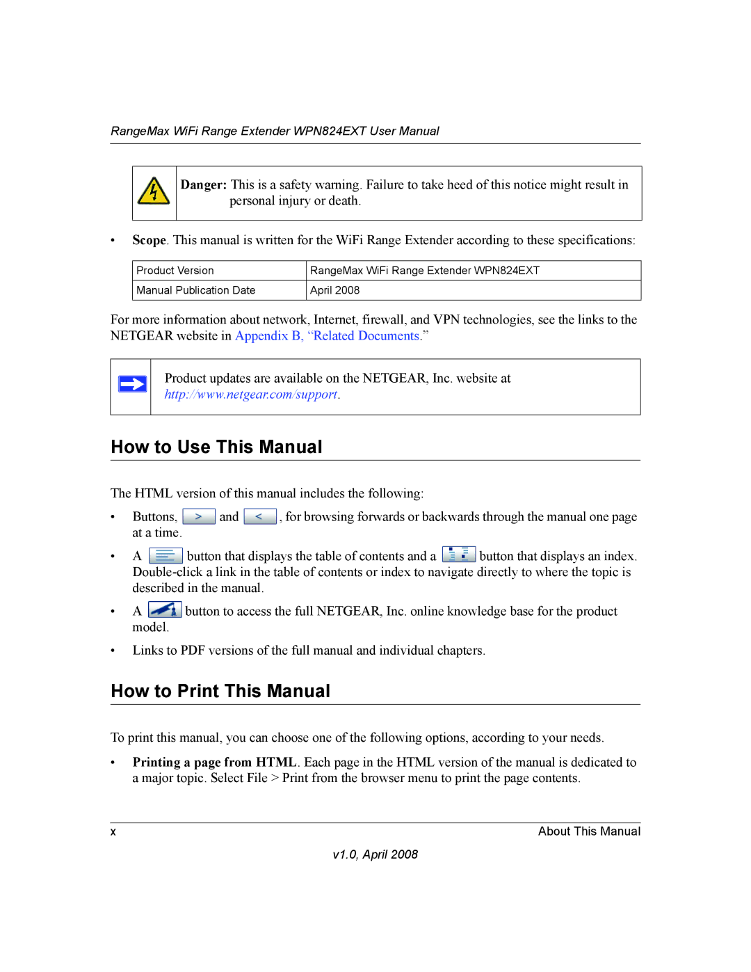 NETGEAR WPN824EXT manual How to Use This Manual, How to Print This Manual 