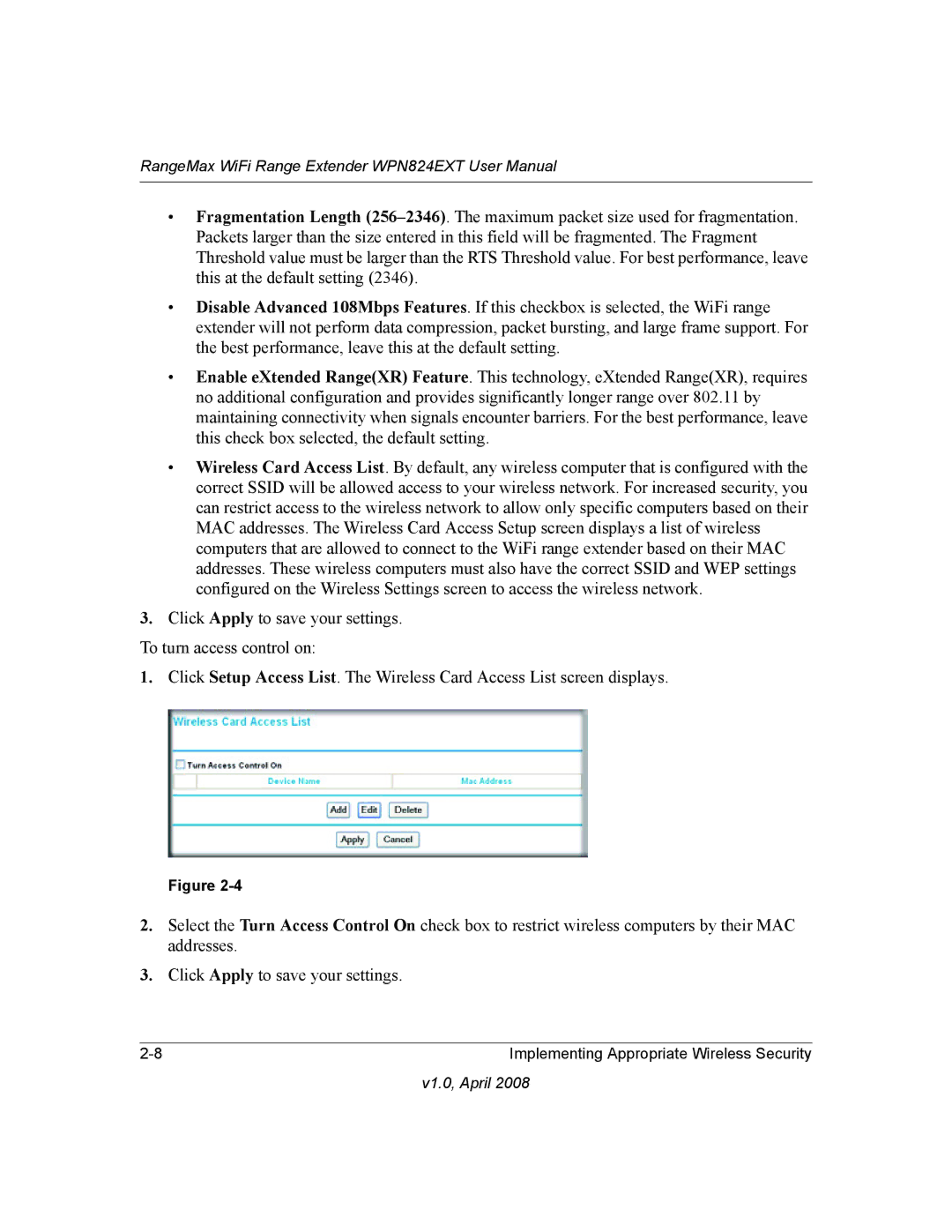 NETGEAR WPN824EXT manual V1.0, April 