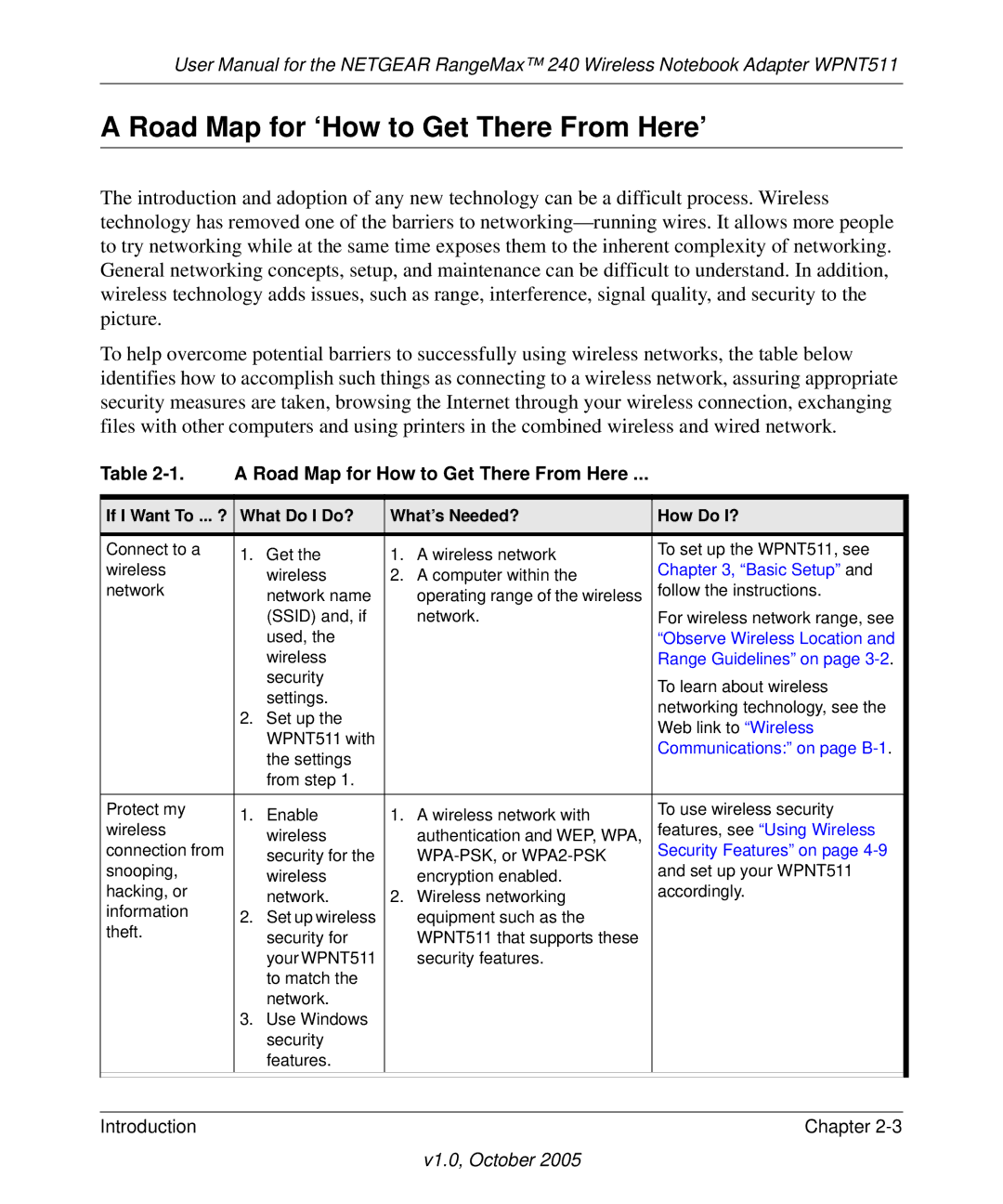 NETGEAR WPNT511 manual Road Map for ‘How to Get There From Here’, Road Map for How to Get There From Here 