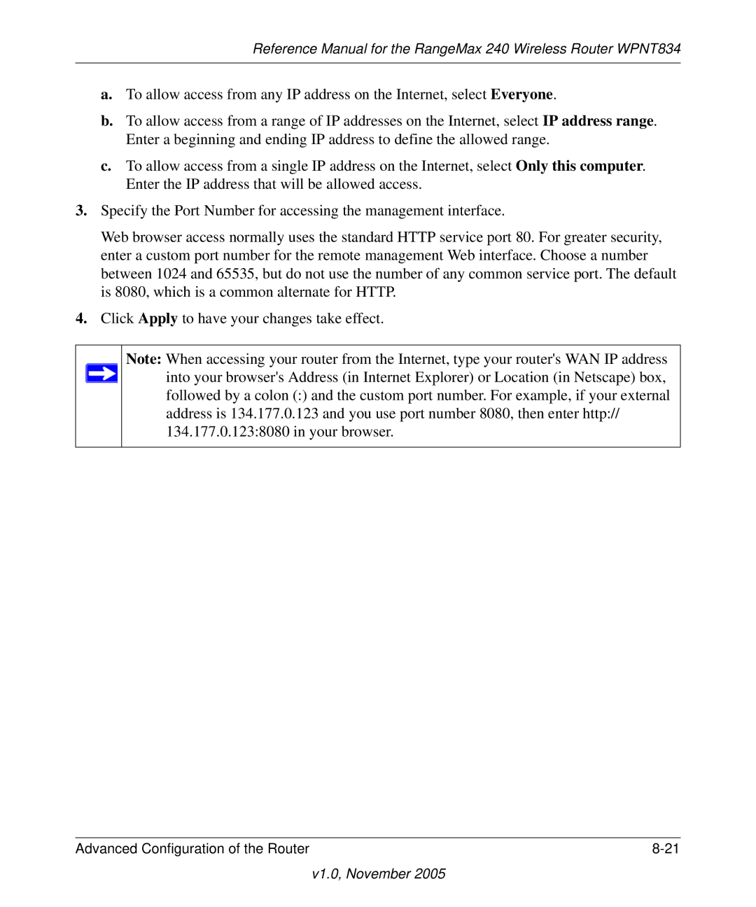 NETGEAR WPNT834 manual V1.0, November 