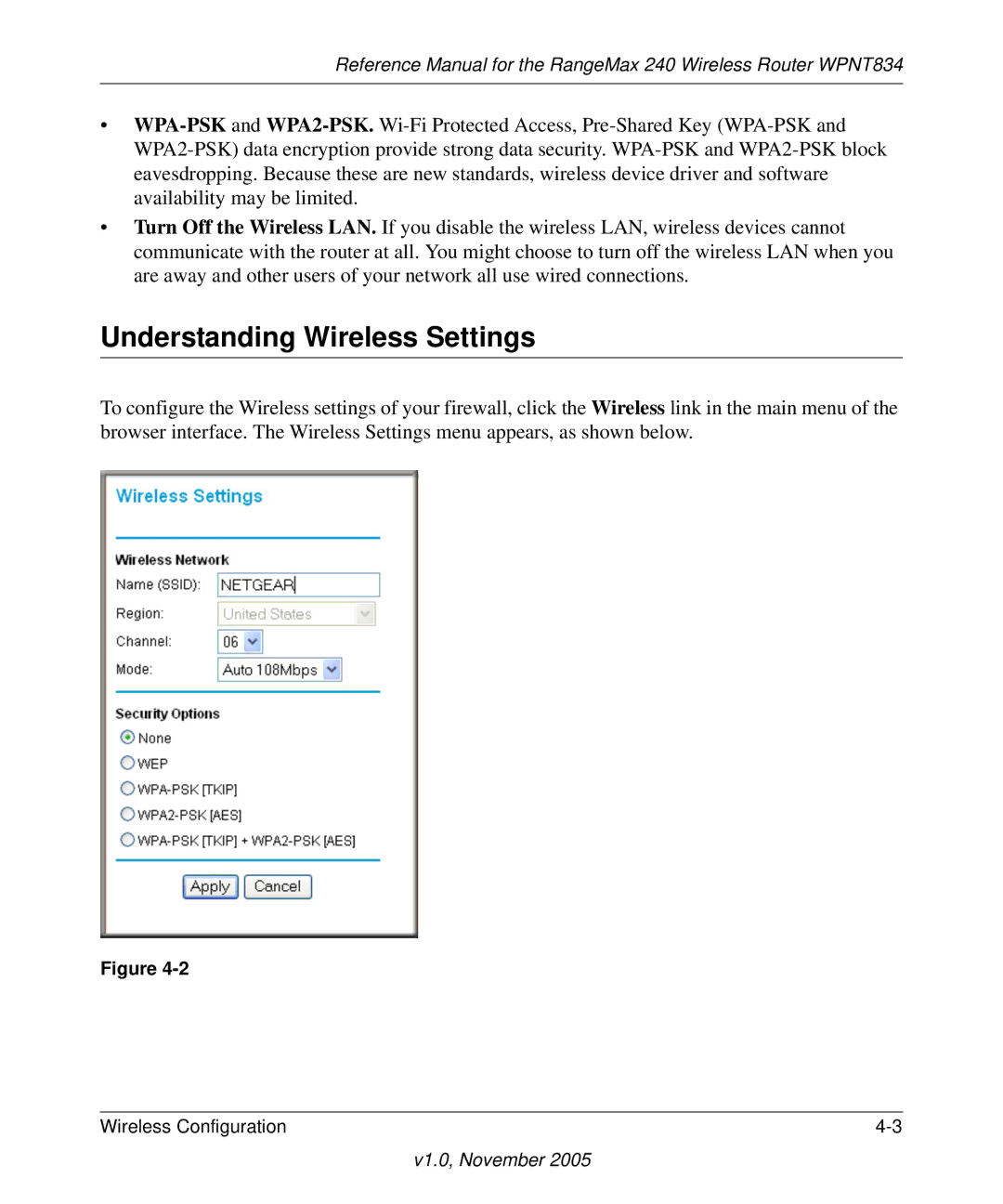 NETGEAR WPNT834 manual Understanding Wireless Settings 