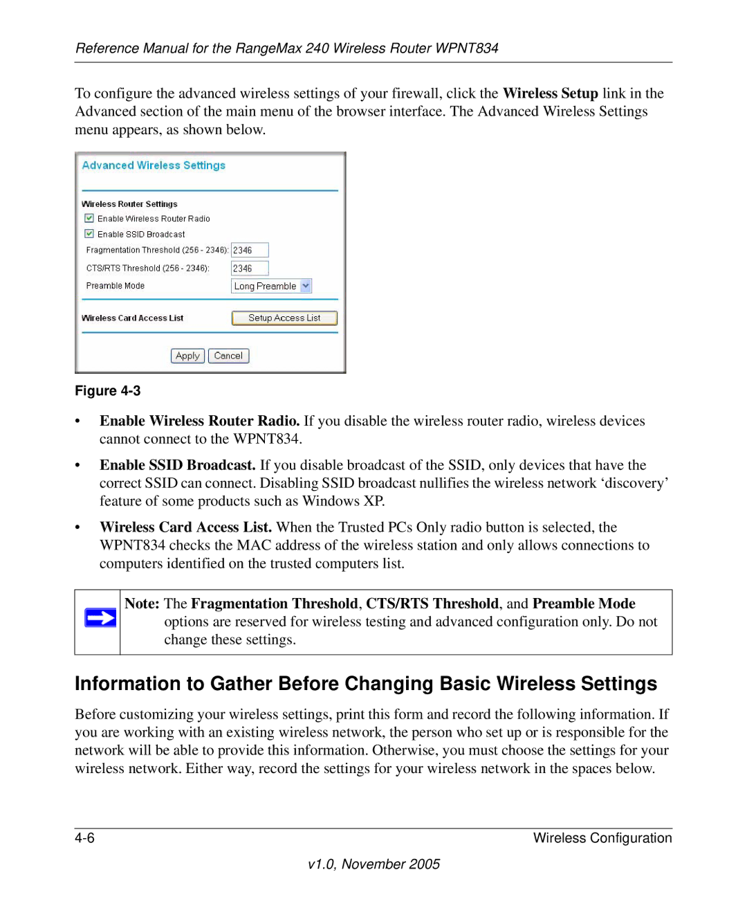 NETGEAR WPNT834 manual V1.0, November 