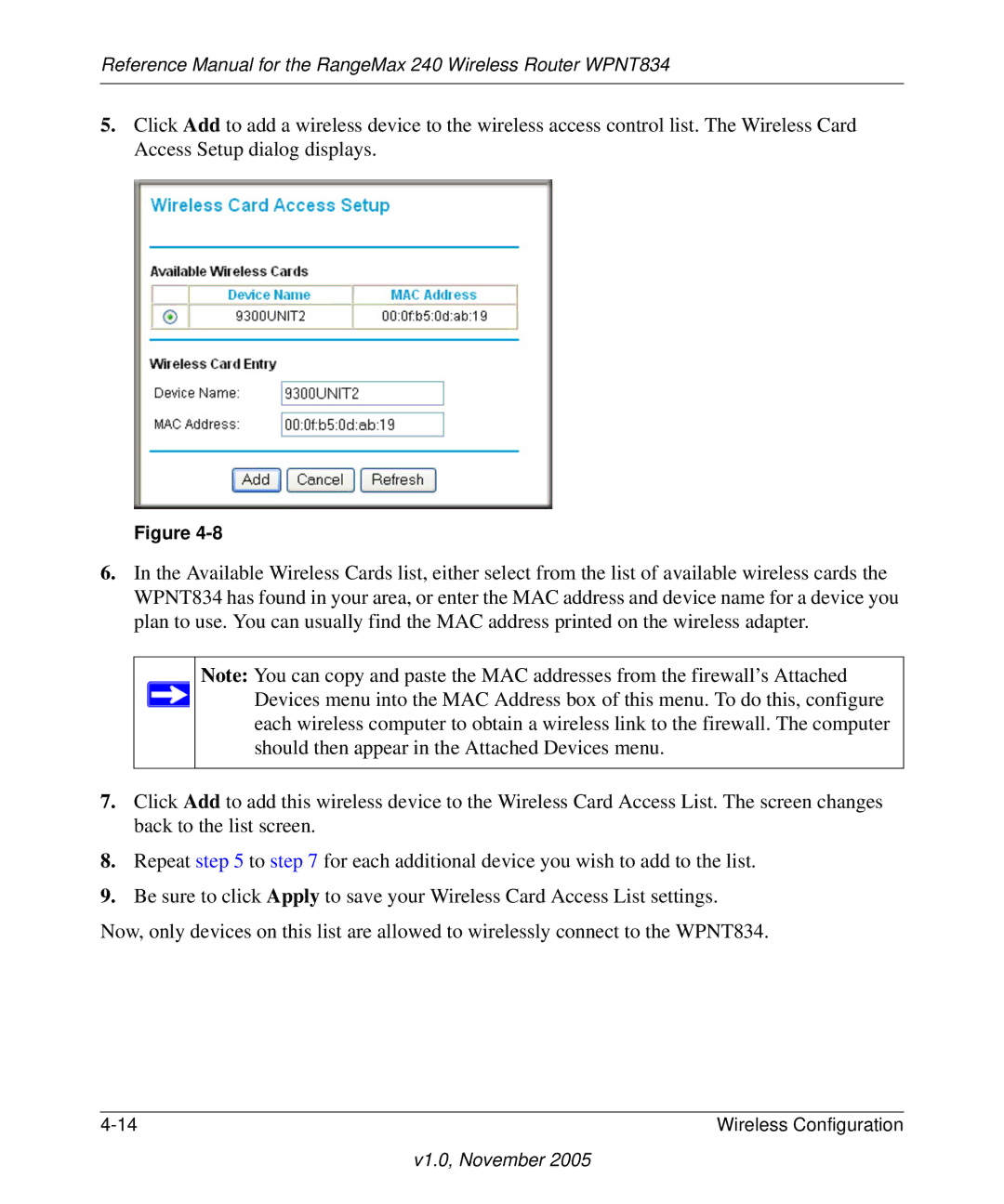 NETGEAR WPNT834 manual V1.0, November 