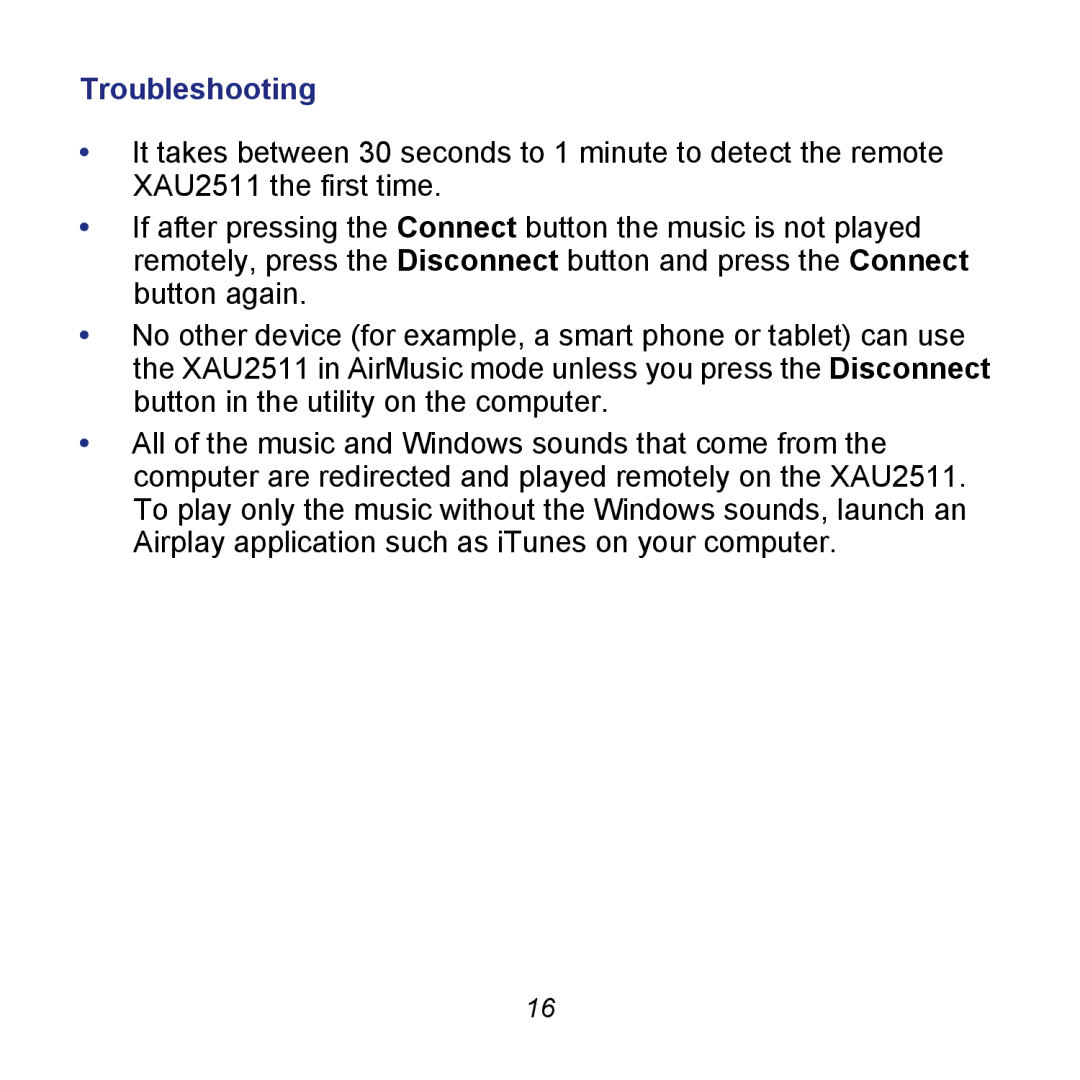 NETGEAR XAU2511 manual Troubleshooting 