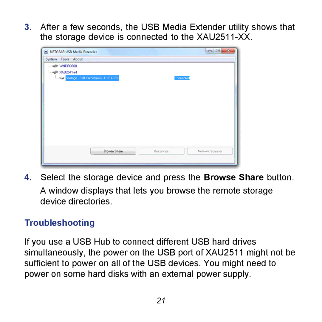 NETGEAR XAU2511 manual Troubleshooting 