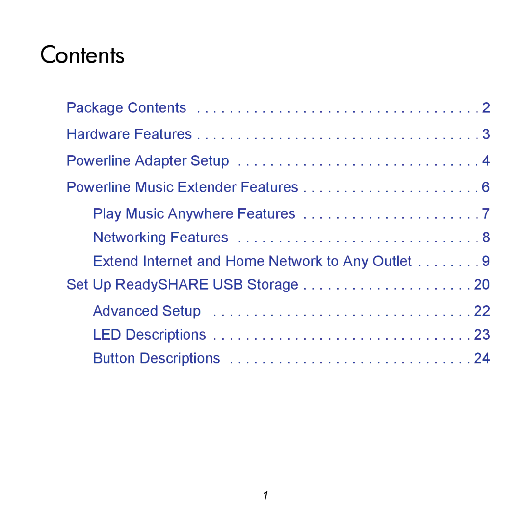 NETGEAR XAU2511 manual Contents 