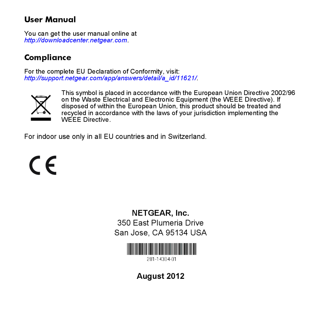 NETGEAR XAU2511 manual NETGEAR, Inc 