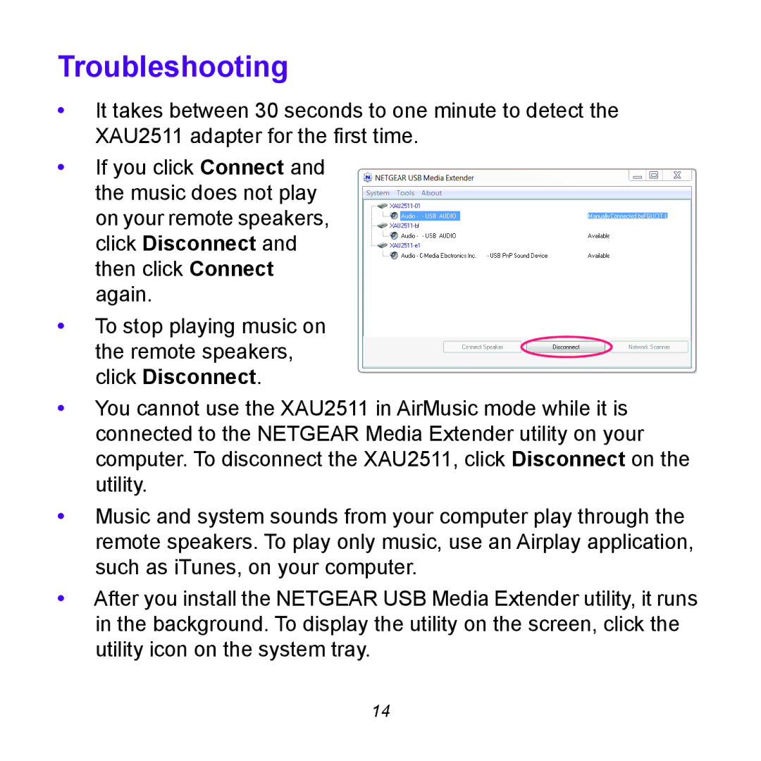 NETGEAR XAUB2511 manual Troubleshooting 