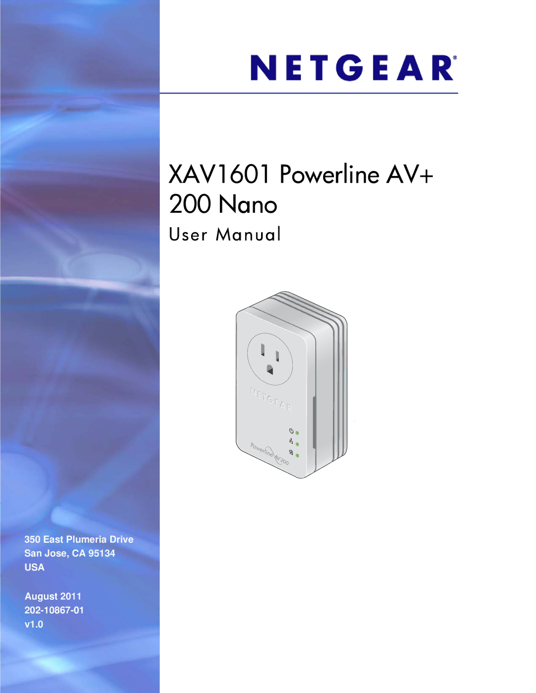 NETGEAR user manual XAV1601 Powerline AV+ Nano 