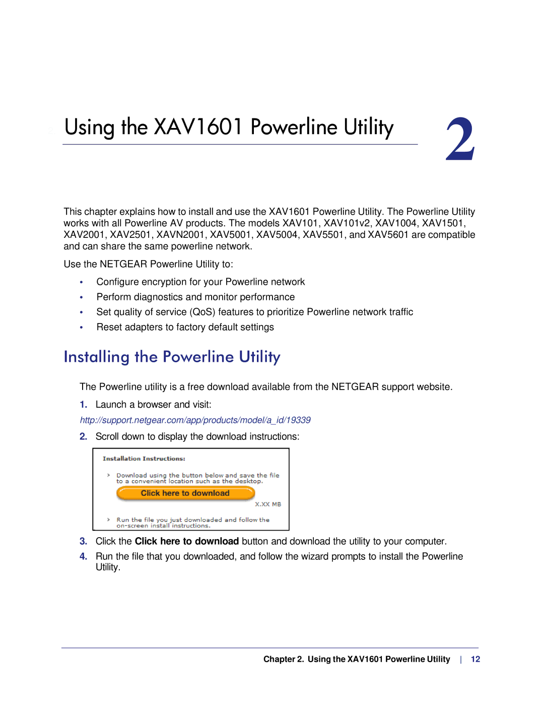 NETGEAR user manual Using the XAV1601 Powerline Utility, Installing the Powerline Utility 