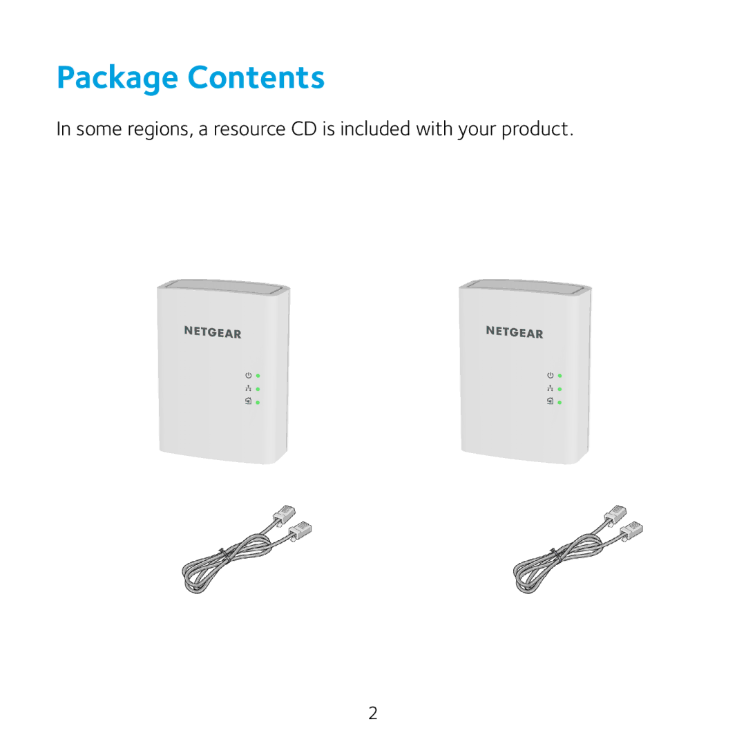 NETGEAR xavb5201 v2 manual Package Contents 