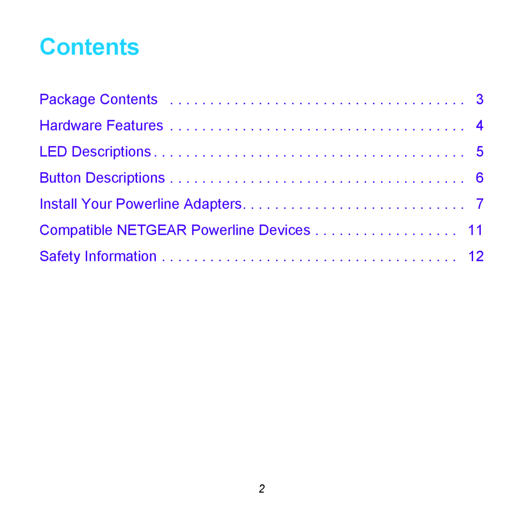 NETGEAR XAVB5401 manual Contents 