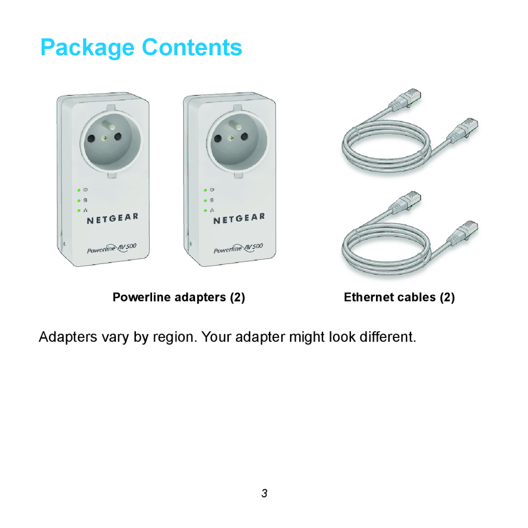 NETGEAR XAVB5401 manual Package Contents 