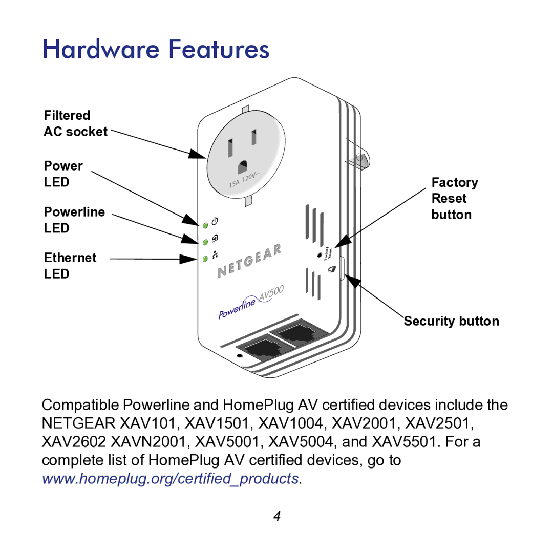 NETGEAR XAVB5602-100NAS manual Hardware Features 