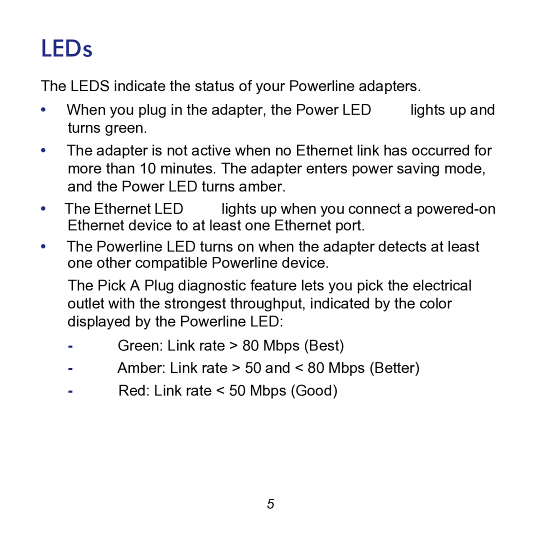 NETGEAR XAVB5602-100NAS manual LEDs 