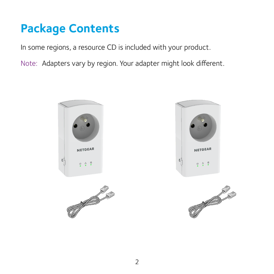 NETGEAR XAVB5622 manual Package Contents 