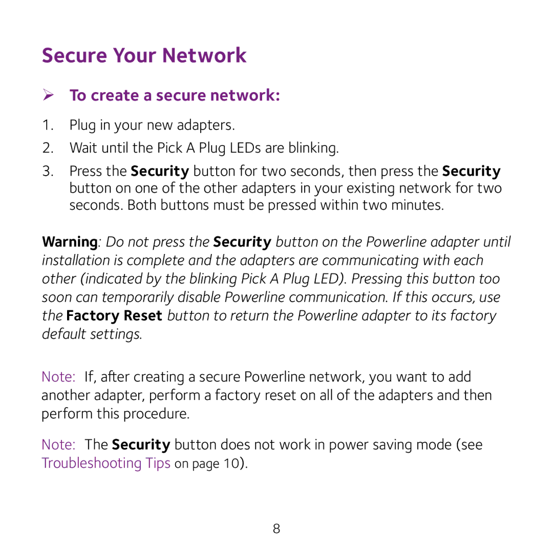 NETGEAR XAVB5622 manual Secure Your Network 