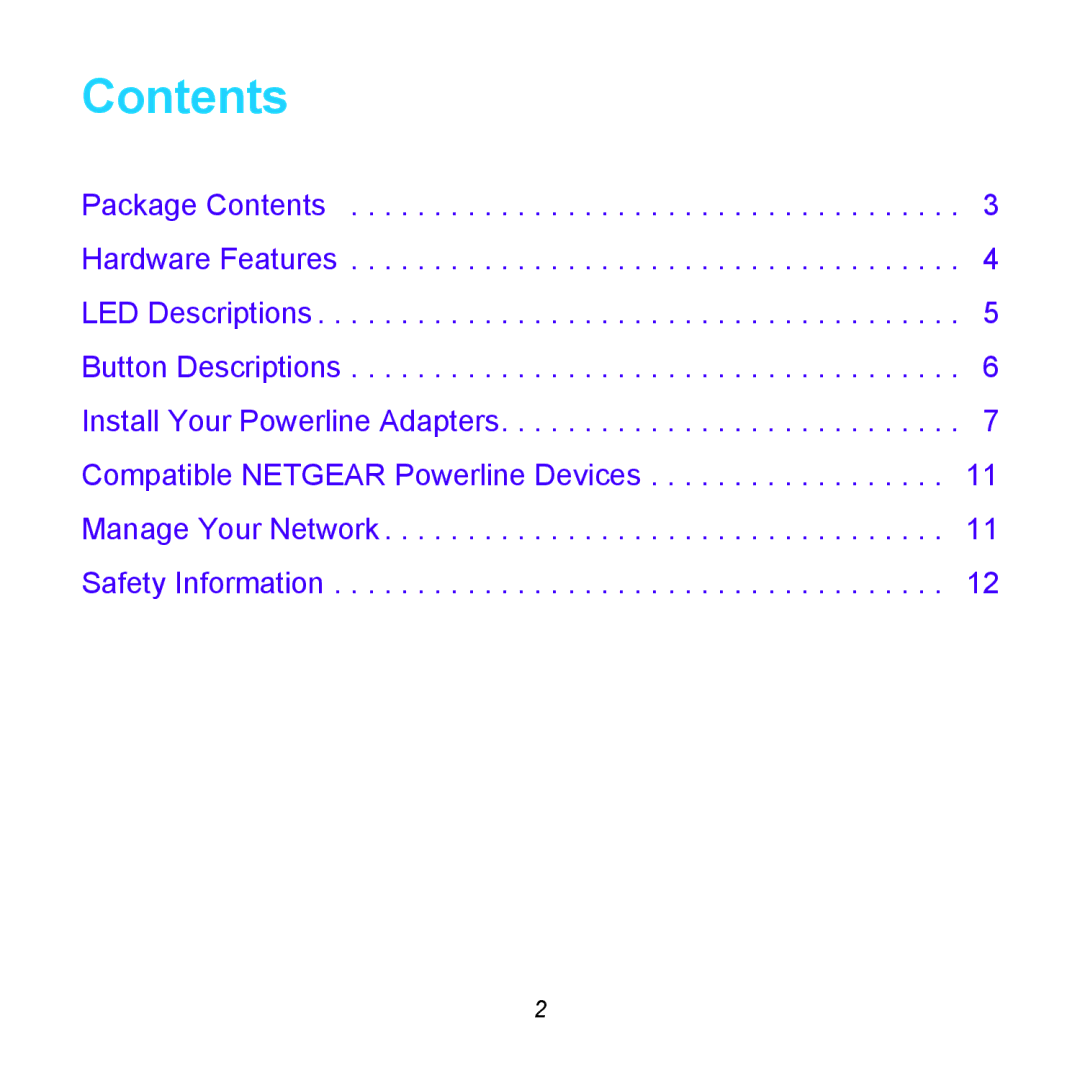 NETGEAR XAVB6504 manual Contents 