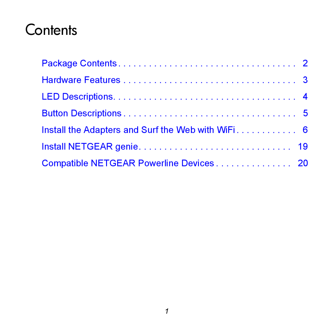 NETGEAR XAVNB2001 manual Contents 