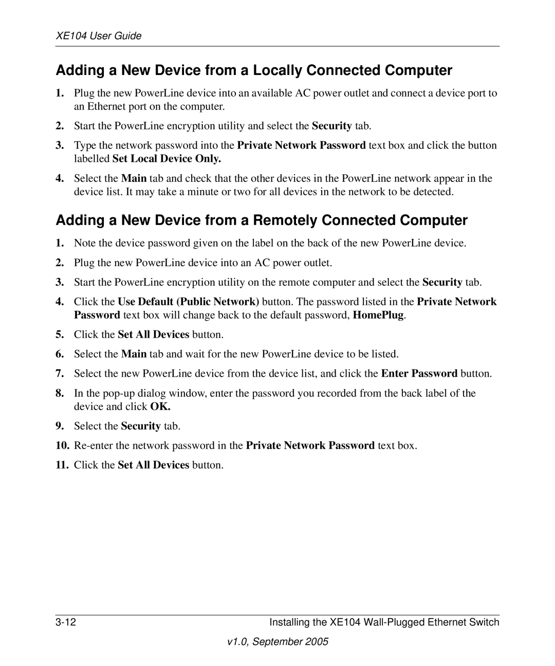 NETGEAR XE104 manual Adding a New Device from a Locally Connected Computer 