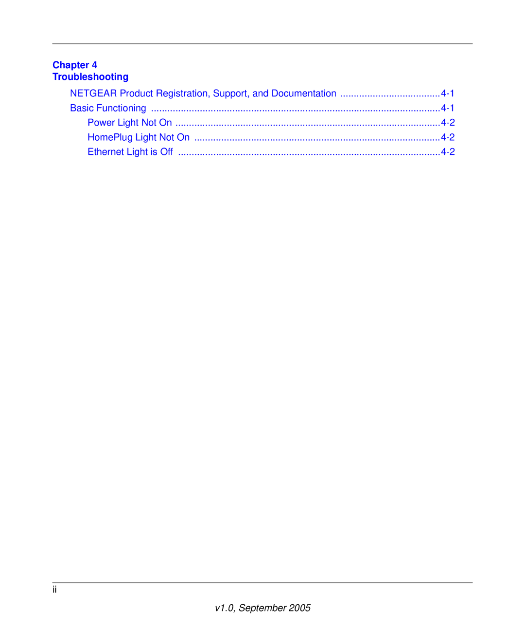 NETGEAR XE104 manual Chapter Troubleshooting 