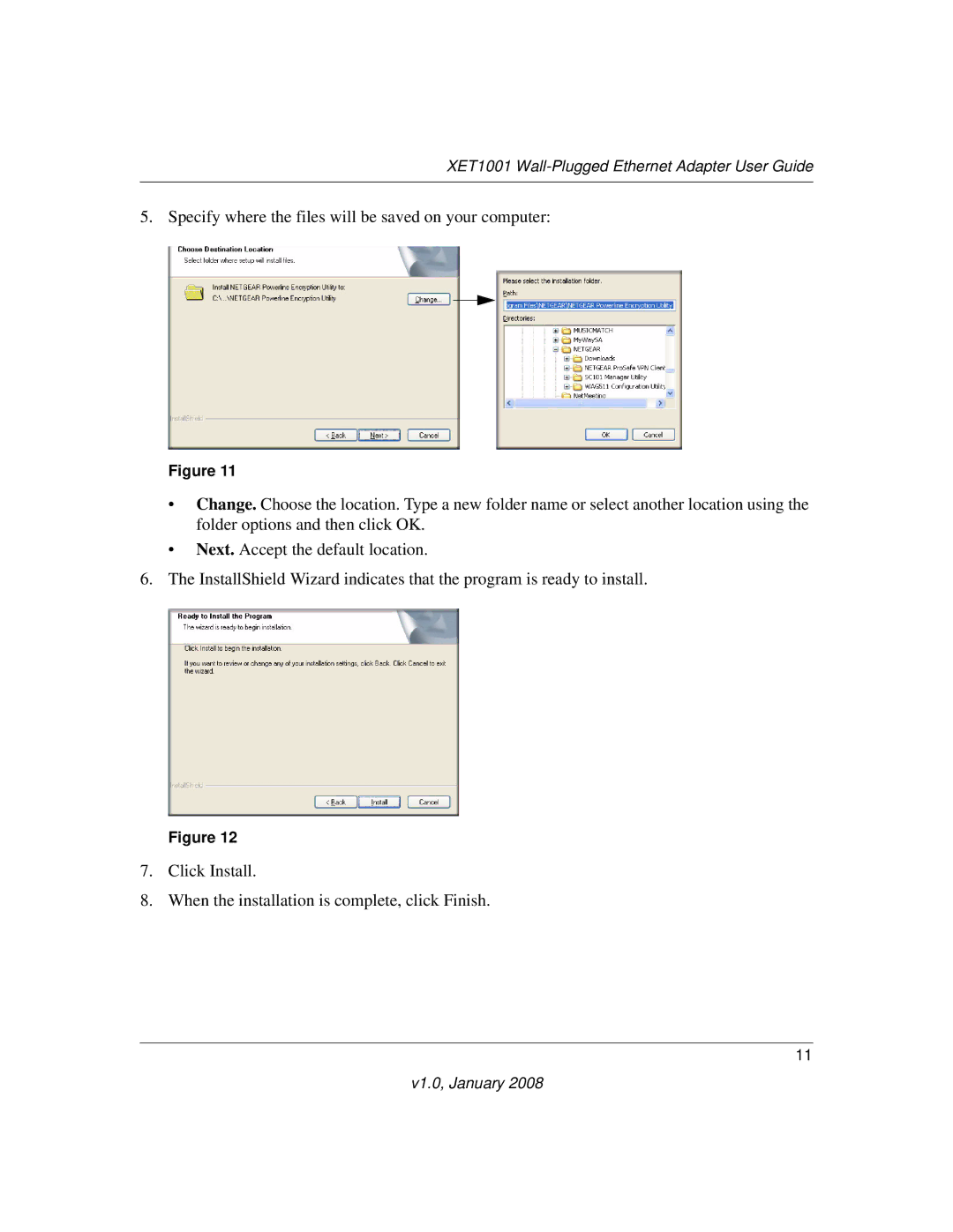 NETGEAR XETB10GM-100NAS manual XET1001 Wall-Plugged Ethernet Adapter User Guide 