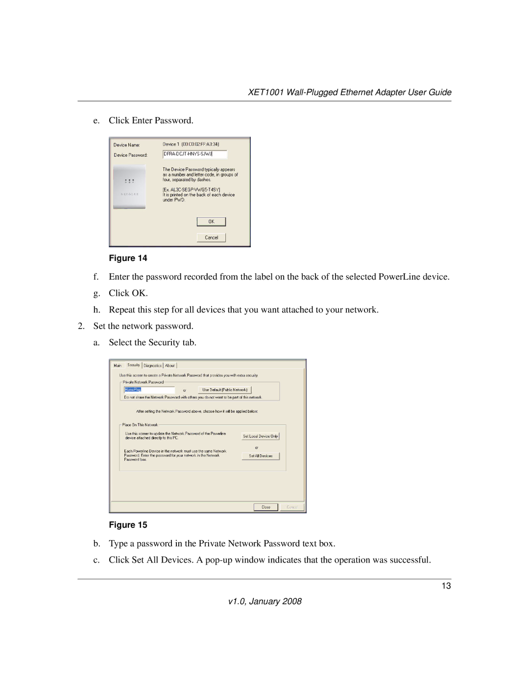 NETGEAR XETB10GM-100NAS manual XET1001 Wall-Plugged Ethernet Adapter User Guide 