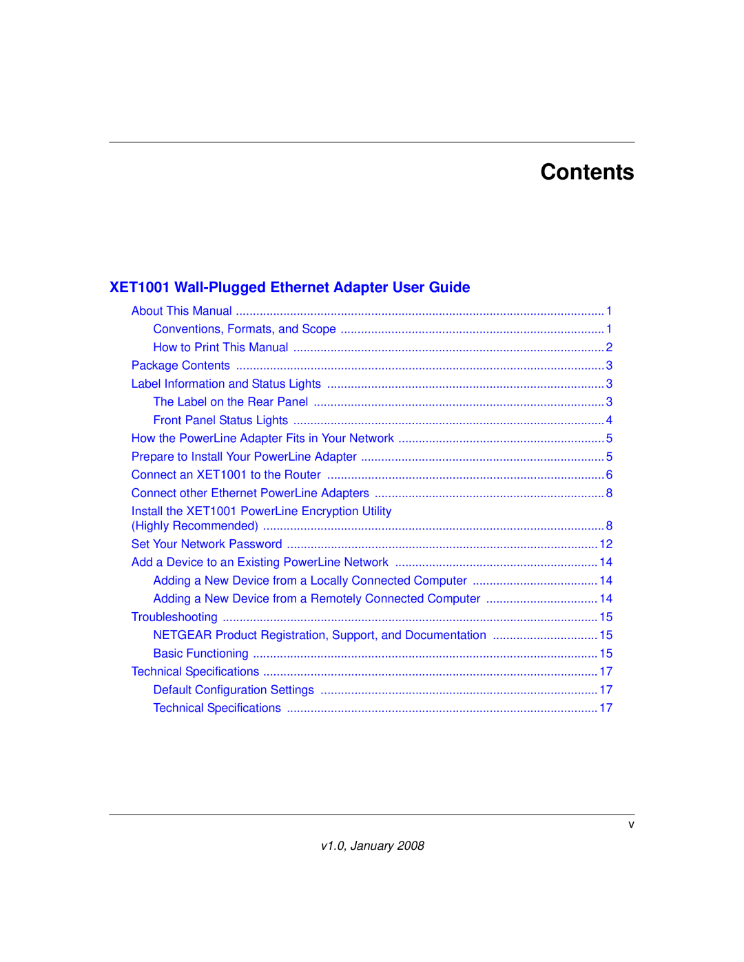 NETGEAR XETB10GM-100NAS manual Contents 