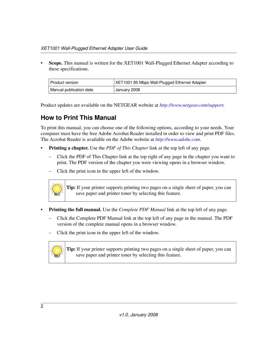 NETGEAR XETB10GM-100NAS manual How to Print This Manual 