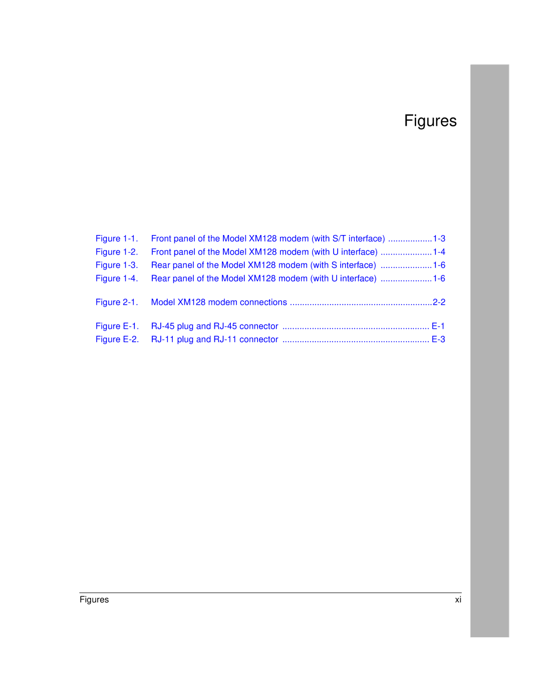 NETGEAR XM128 ISDN manual Figures 