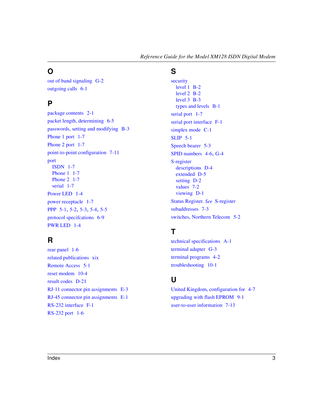 NETGEAR XM128 ISDN manual Reference Guide for the Model XM128 Isdn Digital Modem 