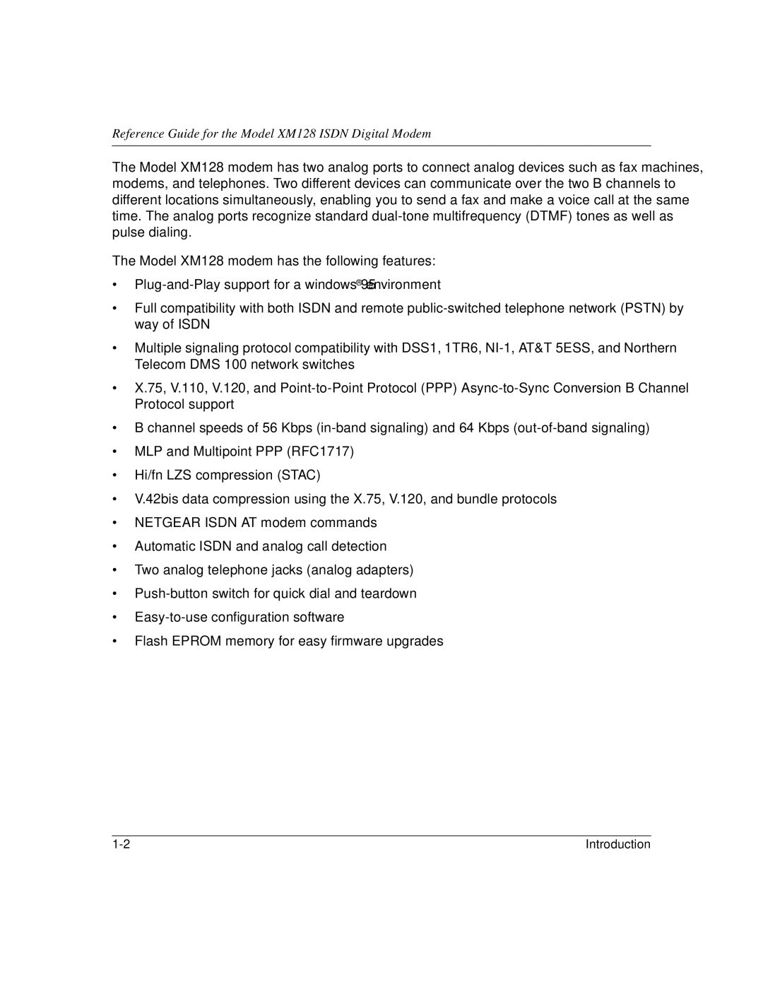 NETGEAR XM128 ISDN manual Reference Guide for the Model XM128 Isdn Digital Modem 