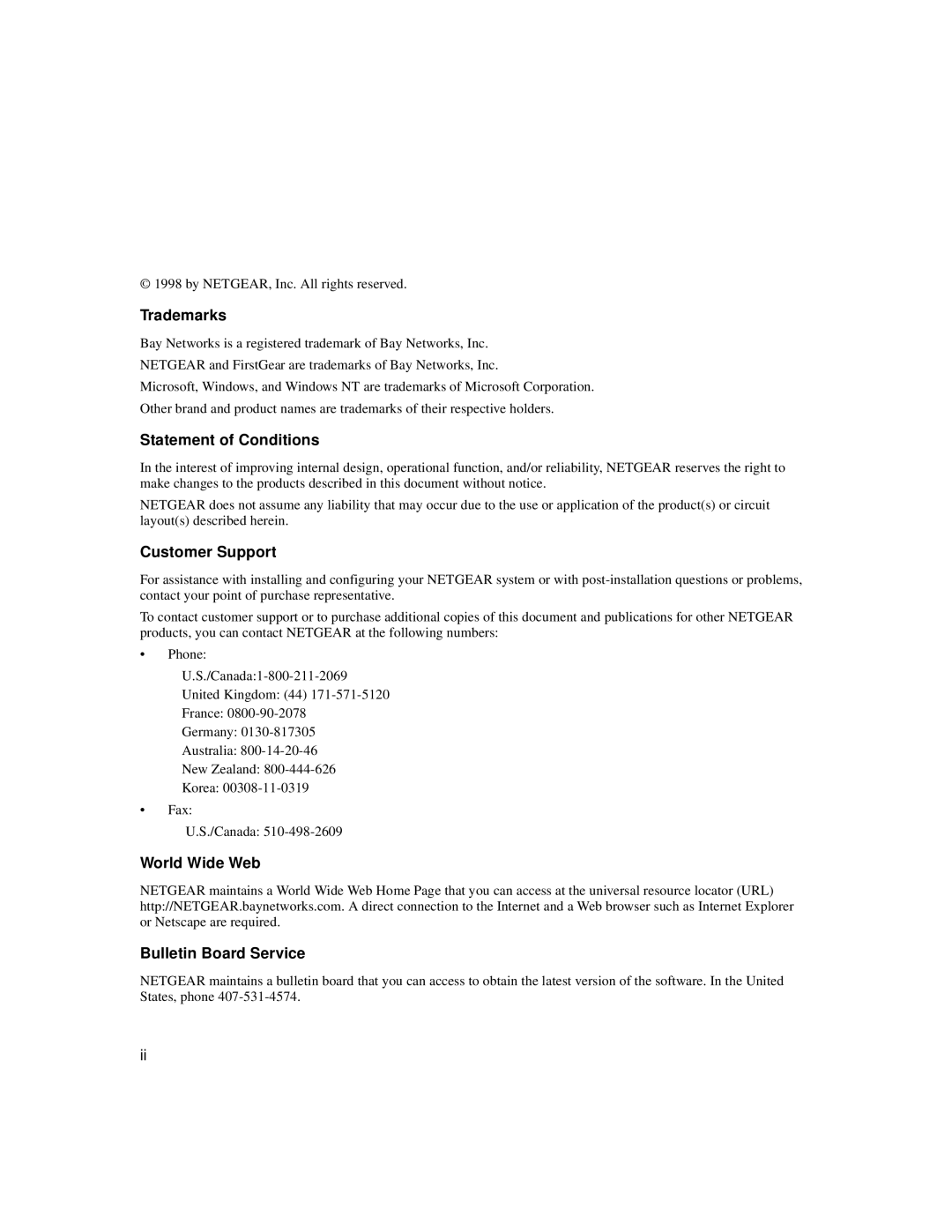 NETGEAR XM128S manual Trademarks 