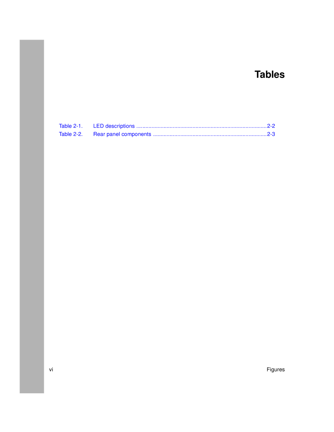 NETGEAR XM128U manual Tables 