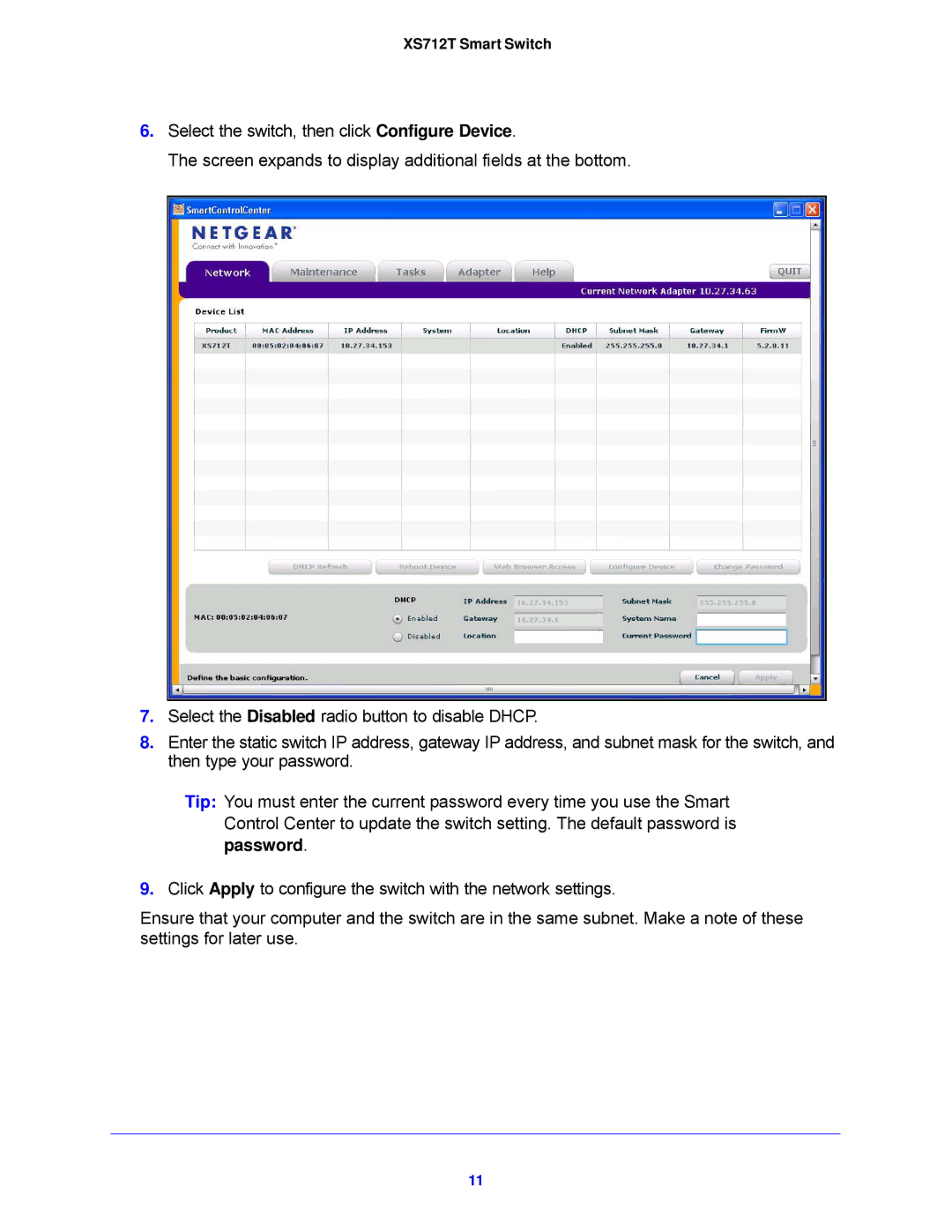 NETGEAR XS712T-100NES manual XS712T Smart Switch 