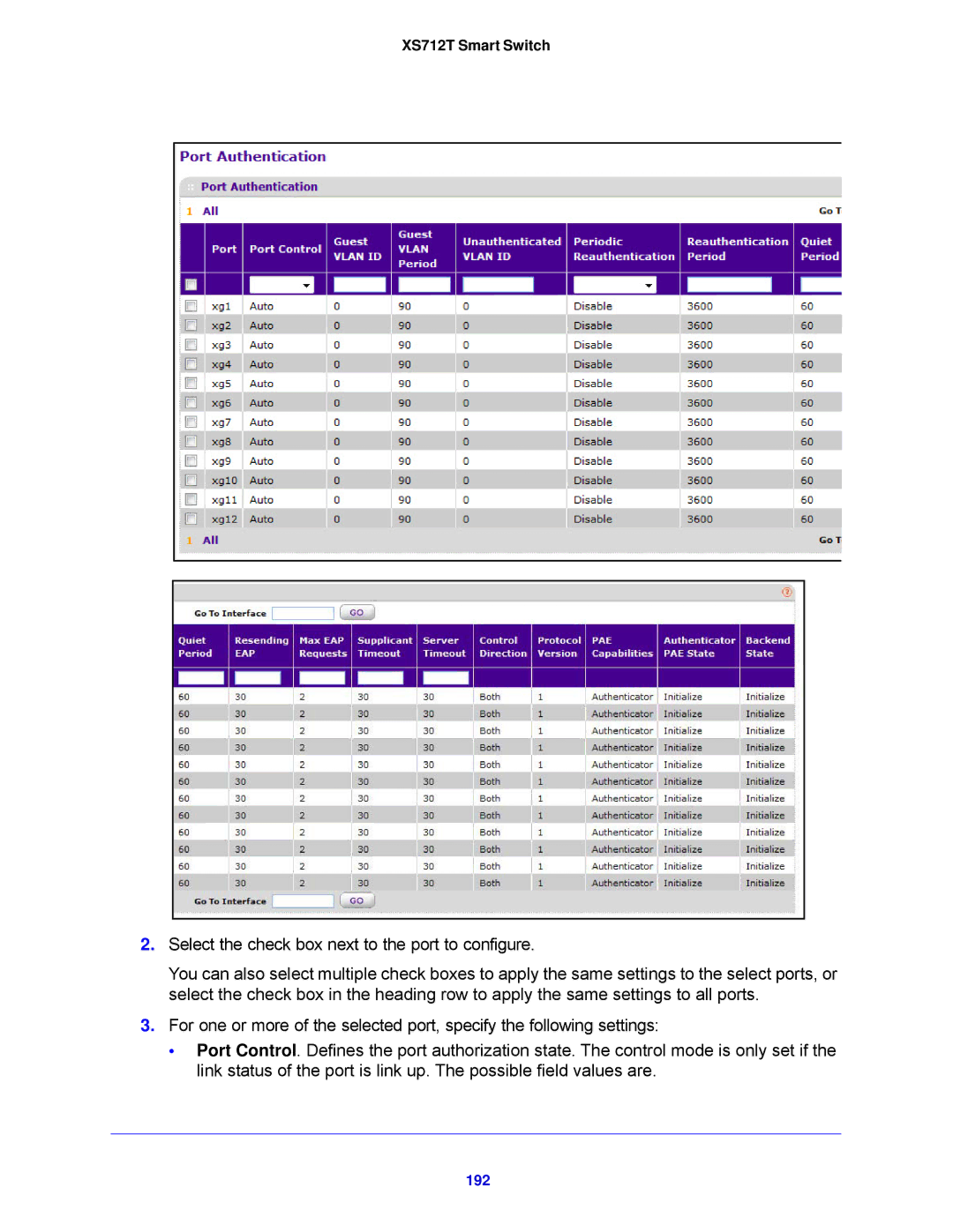 NETGEAR XS712T-100NES manual 192 