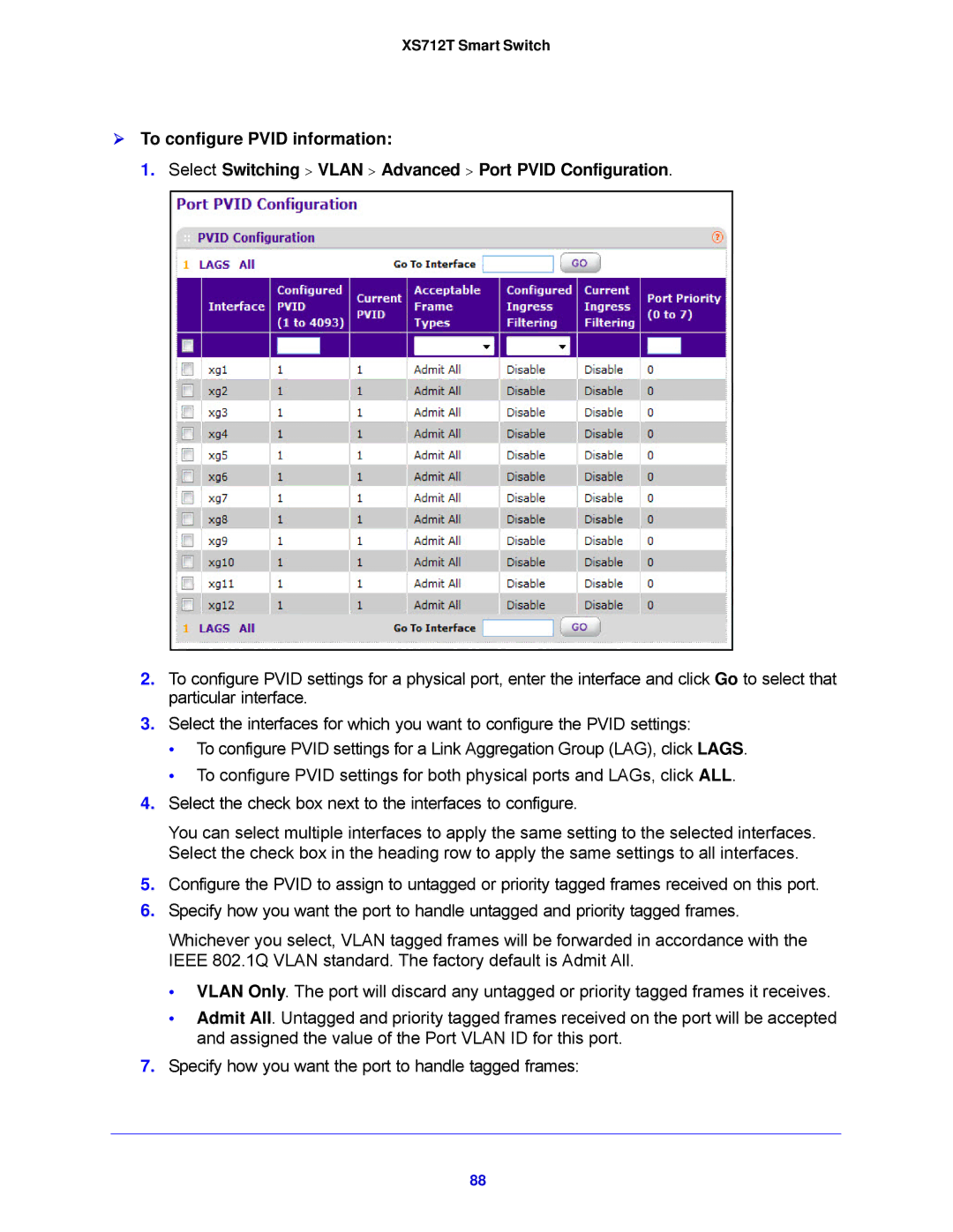 NETGEAR XS712T-100NES manual XS712T Smart Switch 