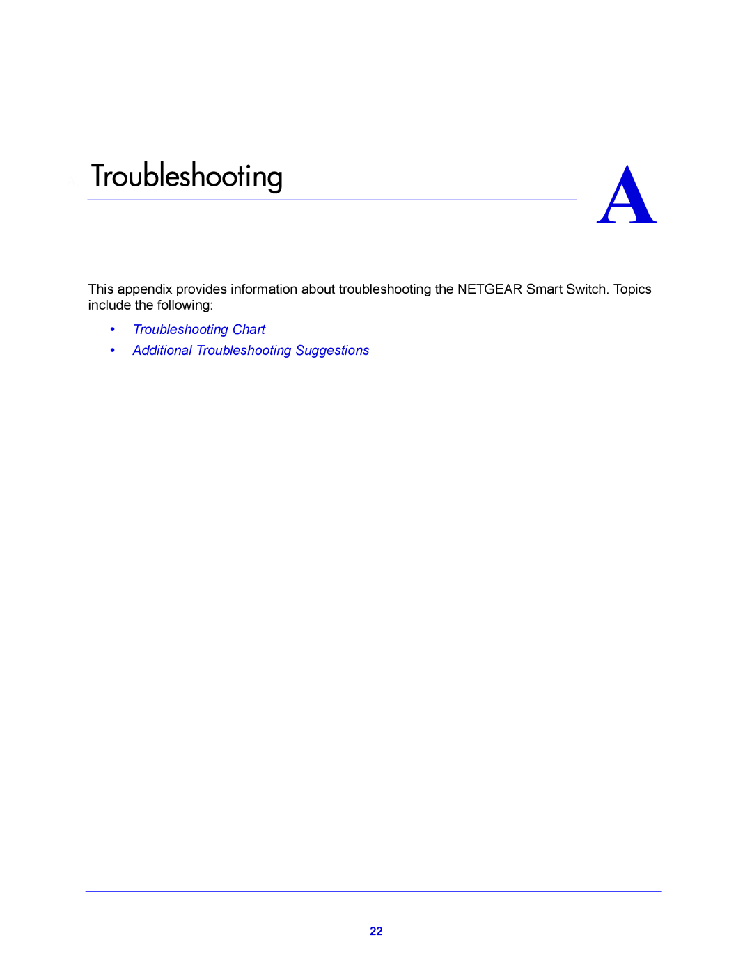 NETGEAR XS712T manual Troubleshooting 