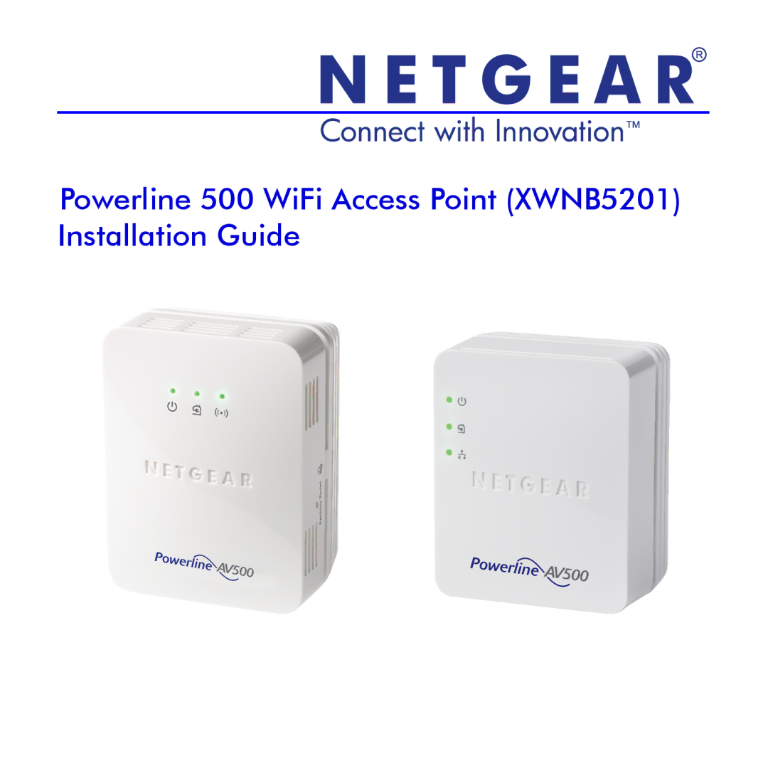 NETGEAR manual Powerline 500 WiFi Access Point XWNB5201 Installation Guide 