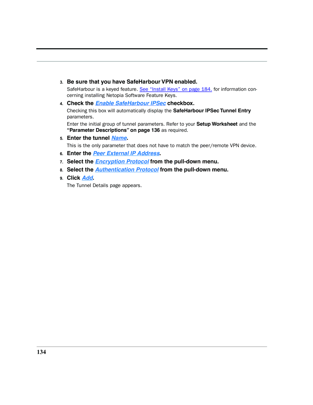 Netopia 2200 manual 134, Parameter Descriptions on page 136 as required 