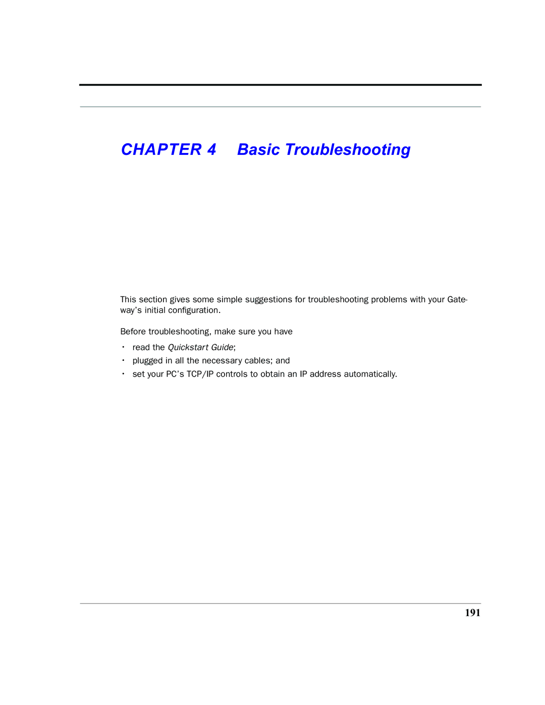 Netopia 2200 manual Basic Troubleshooting, 191 