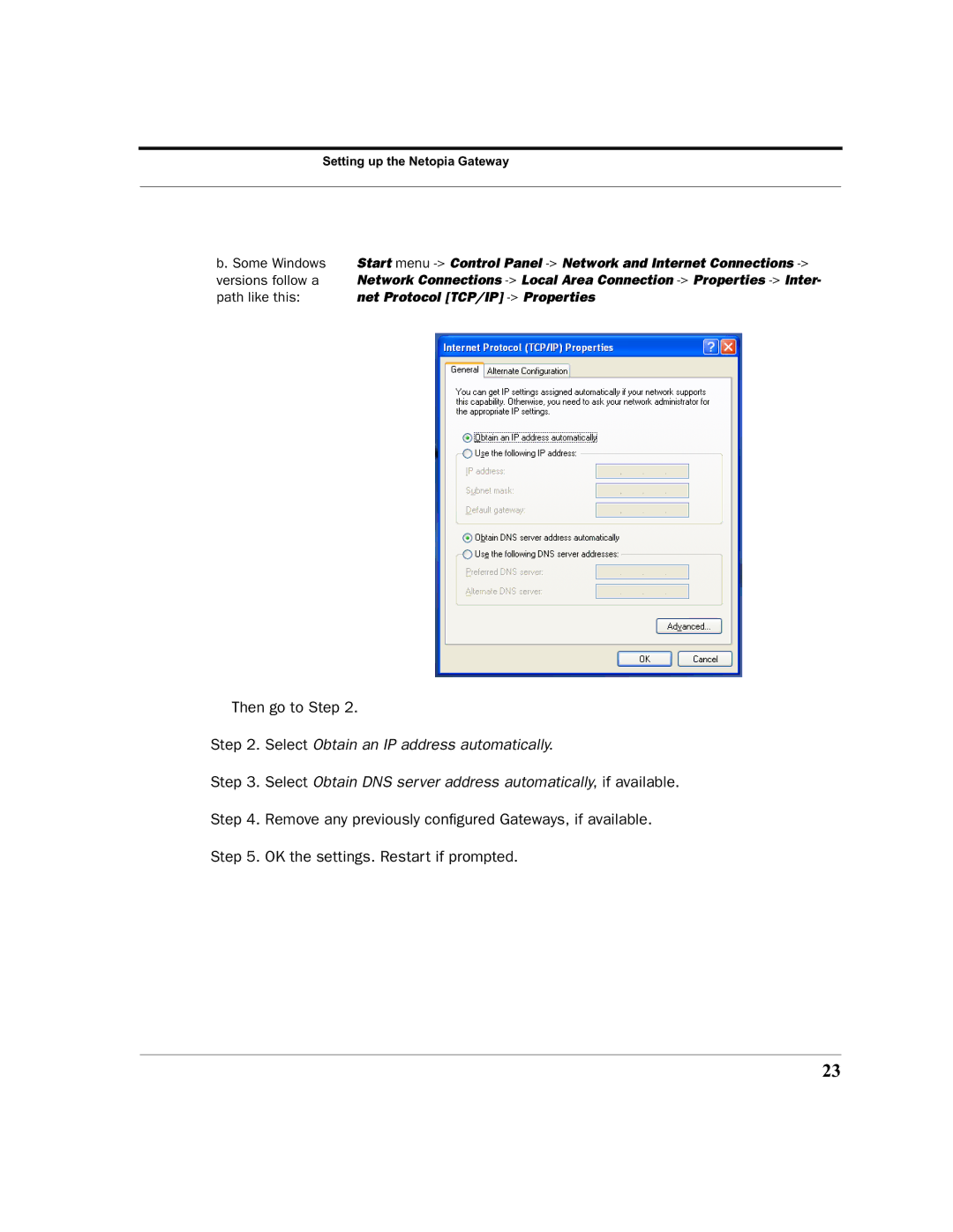 Netopia 2200 manual Then go to Step 