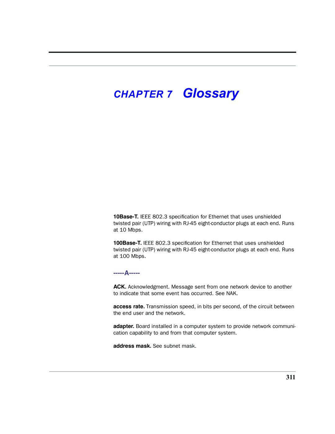 Netopia 2200 manual Glossary, 311 