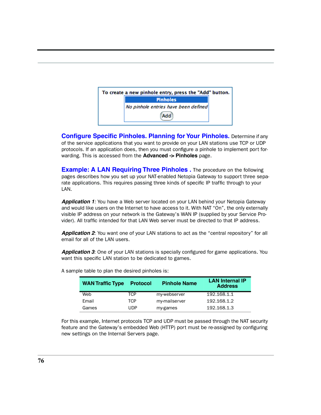 Netopia 2200 manual Tcp 