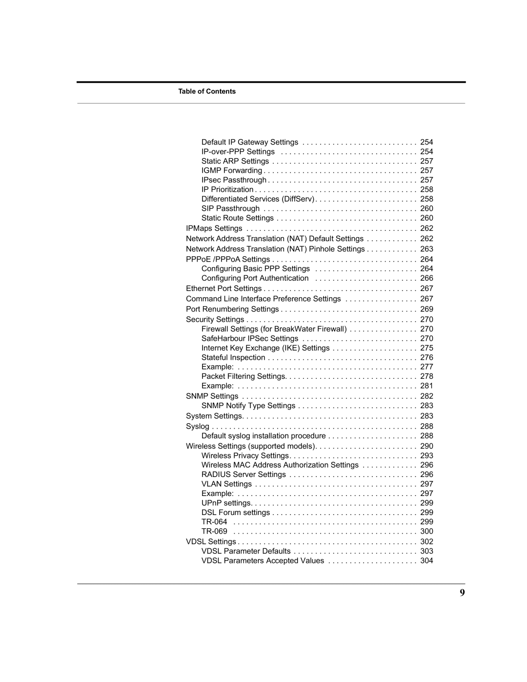 Netopia 2200 manual Table of Contents 