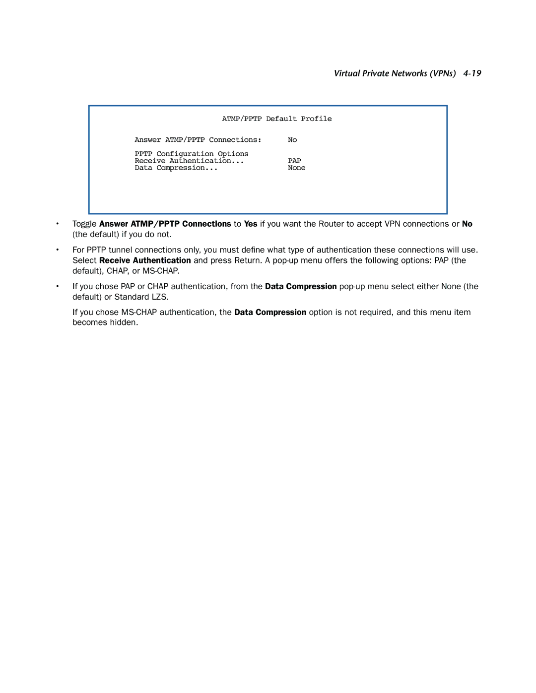 Netopia 3300-ENT manual Data Compression None 