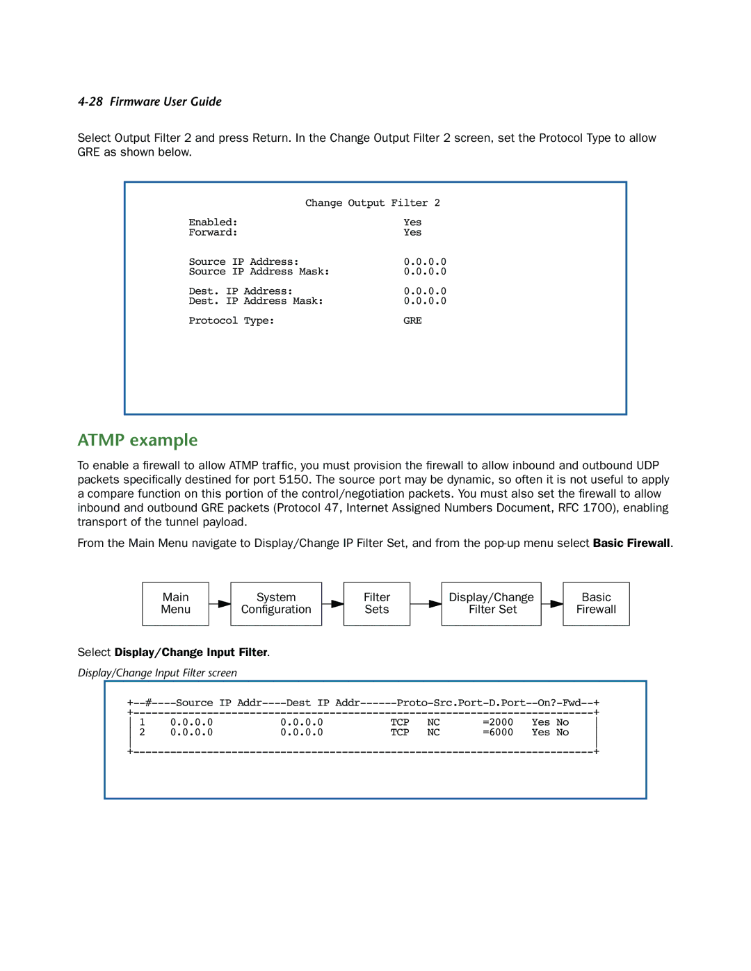 Netopia 3300-ENT manual Atmp example 