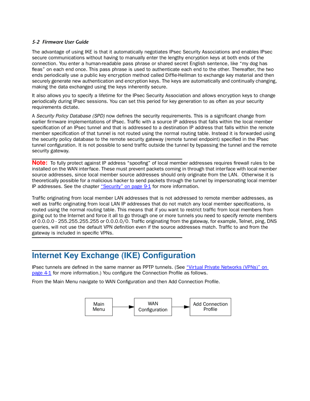 Netopia 3300-ENT manual Internet Key Exchange IKE Conﬁguration, Configuration Add Connection Profile 