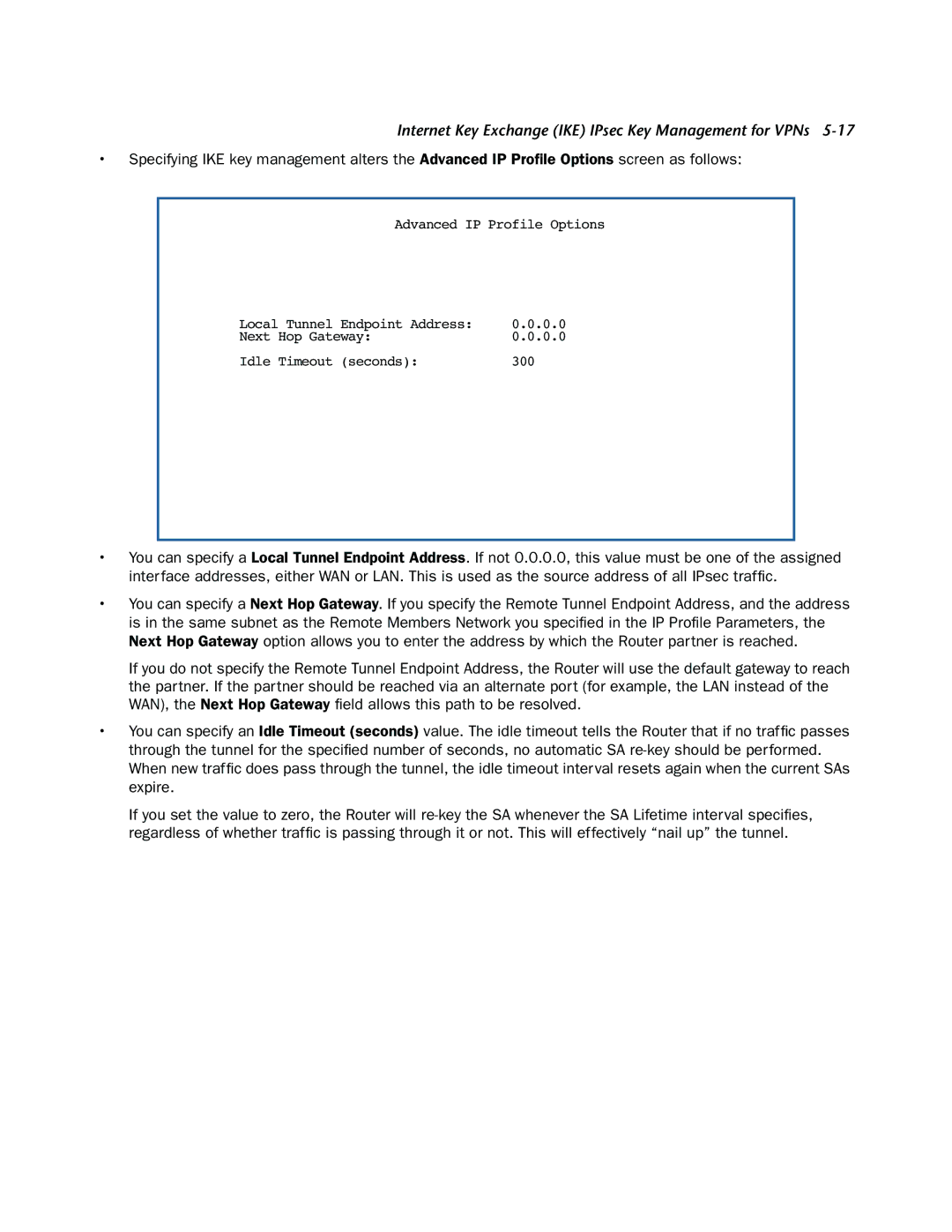 Netopia 3300-ENT manual Advanced IP Profile Options Local Tunnel Endpoint Address 